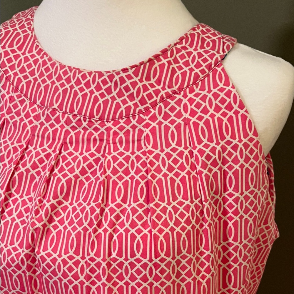 Pink Geometric Midi Dress - Picture 2 of 5